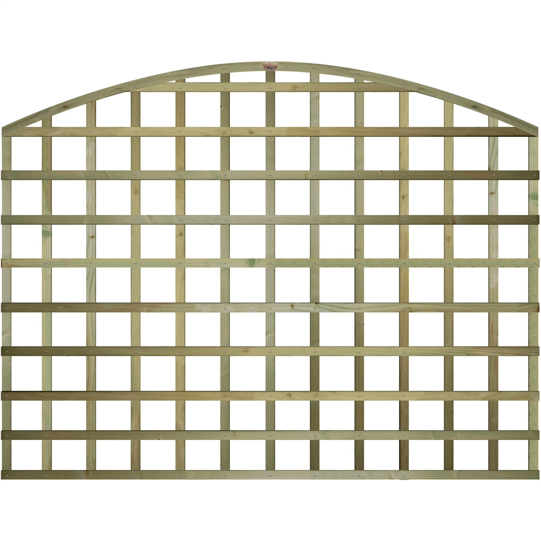Premier Garden Supplies Pressure Treated (Tanalised) Standard Arch Top, 6Ft X 4Ft Wooden Garden Fence Trellis Panel | Decorative Arched Fencing For Screening Divider, Pergola, & Boundary Wall Lattice (Wide: 182.8Cm X High: 141.5Cm)