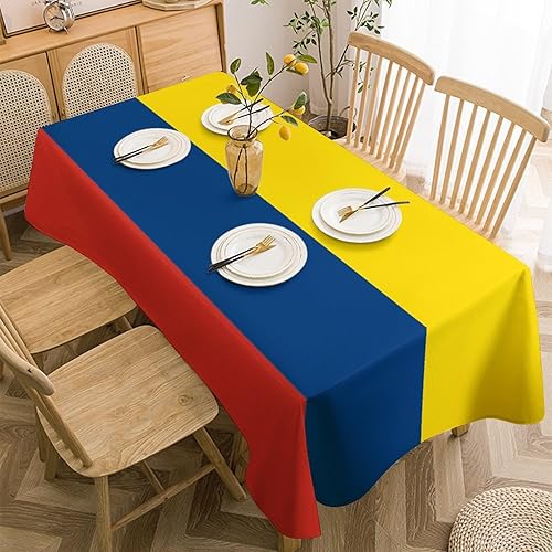 Miniatura 5 de Mantel rectangular lavable con bandera de Colombia, para catering, reunión, cena, boda, vacaciones, familia, reunión, decoración al aire libre,