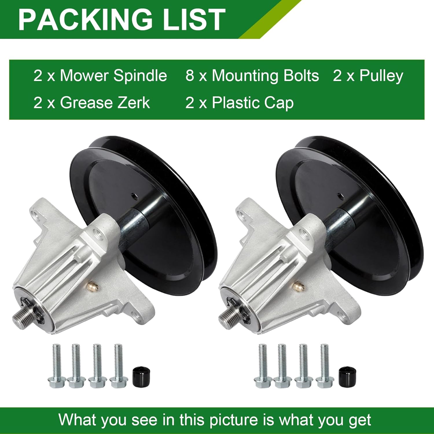 918-04865A 918-04865 618-04865A Spindle Assembly - Fits 46 Inch Mower Decks Cub Cadet LTX1042 LTX1045 LTX1046 Craftsman MTD LT2000 LT2200 LT2500 Troy Bilt Horse Xp 46 (2-Pack)