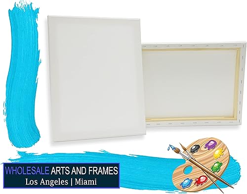 Miniatura 3 de Lienzo de 16 x 20 pulgadas para pintar, paquete a granel, 10 lienzos de arte grandes para pintar. Lienzo blanco estirado de 16 x 20 pulgadas. Arte