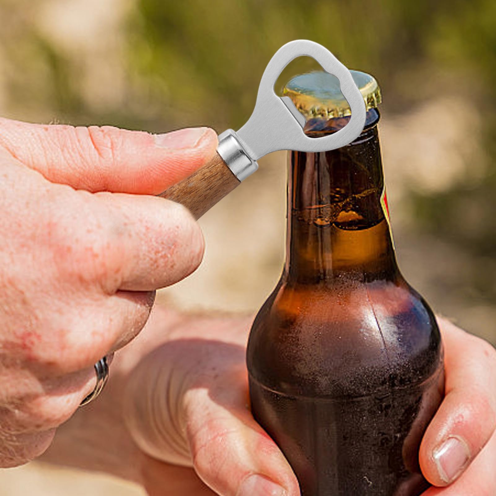 Bar-Flaschenöffner, Bierflaschenöffner | Barkeeper-Öffner für Bar | Holzgriff, Bierflasche|Wein-Bier-Getränke-Trinköffner für Hochzeit, Bar, Küche