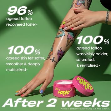 Tattoo Aftercare Balm with Soothing Botanicals and Powered by Peptides (3.5 Oz)