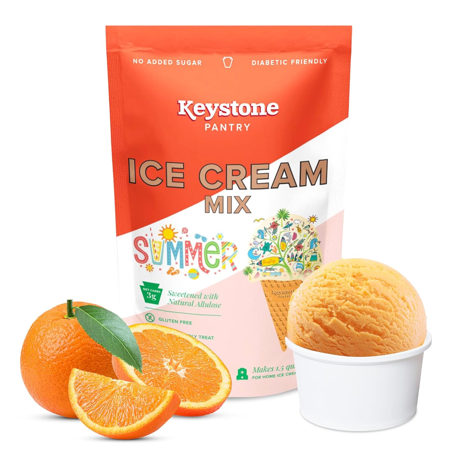 Keystone Pantry Keto Ice Cream Mix 3g Net Carbs & 40