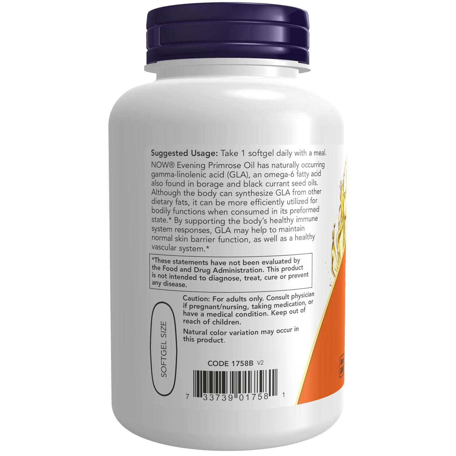 NOW Foods Supplements, Evening Primrose Oil 1000 mg, Cold Pressed, Hexane Free, Vegan Formula, 90 Veg Softgels - Image 3