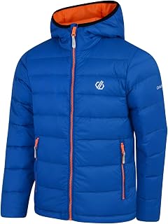Dare2B Kid's Reload Premium Duck Down Fill Water Repellent Hooded Outdoor Winter Jacket Oxford Blue, 13 yr