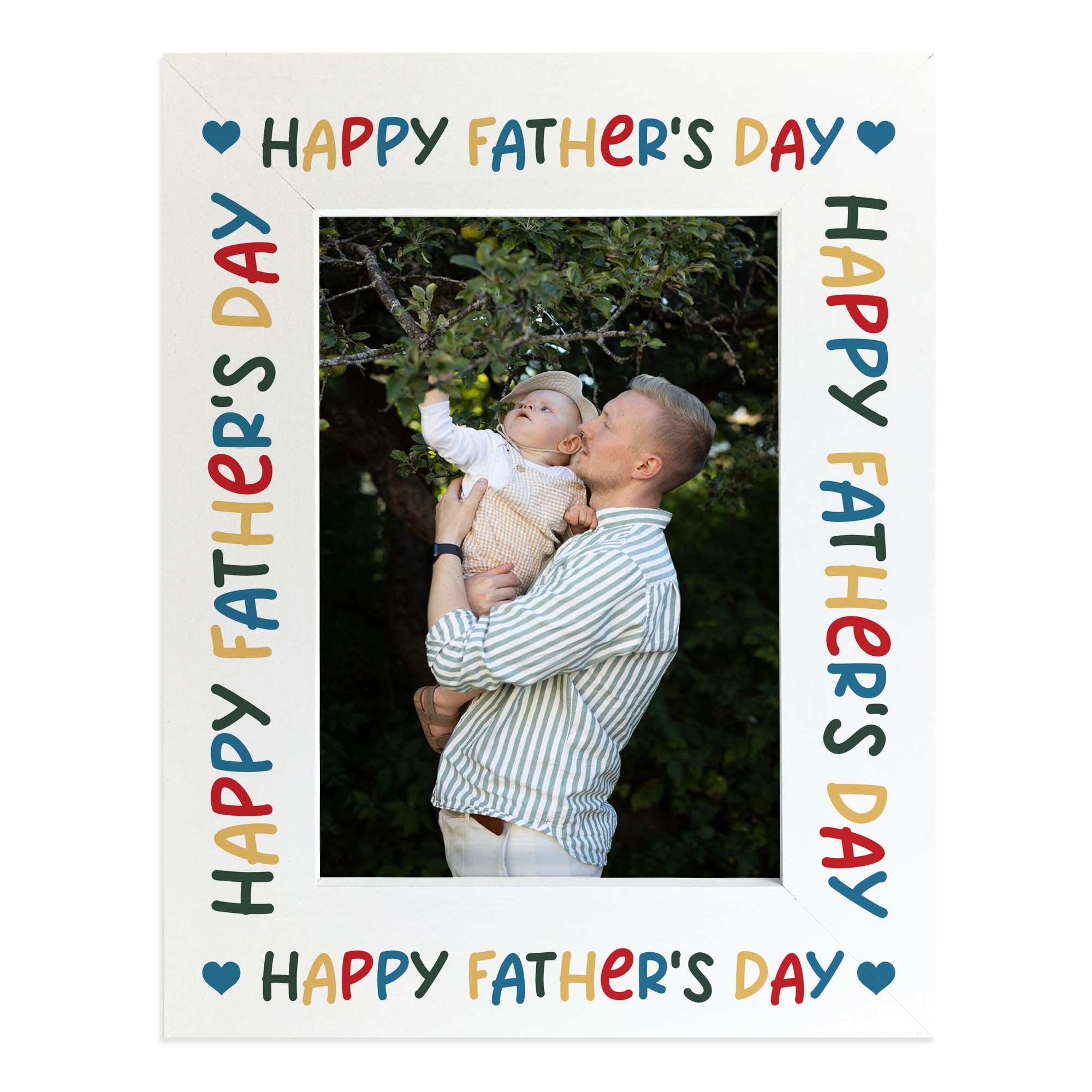RED OCEAN Happy Fathers Day Photo Frame Gift For Dad Grandad Uncle For Fathers Day 7x5 Picture Frame Gifts For Him Men Thank You Gift For Daddy Keepsake