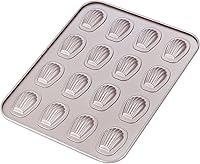 Vista 9 de CHEFMADE Juego de Moldes Mini para Pasteles Madeleine, 4 Piezas de 3 Pulgadas Antiadherentes con Forma de Concha Esférica Madeleine para Hornear