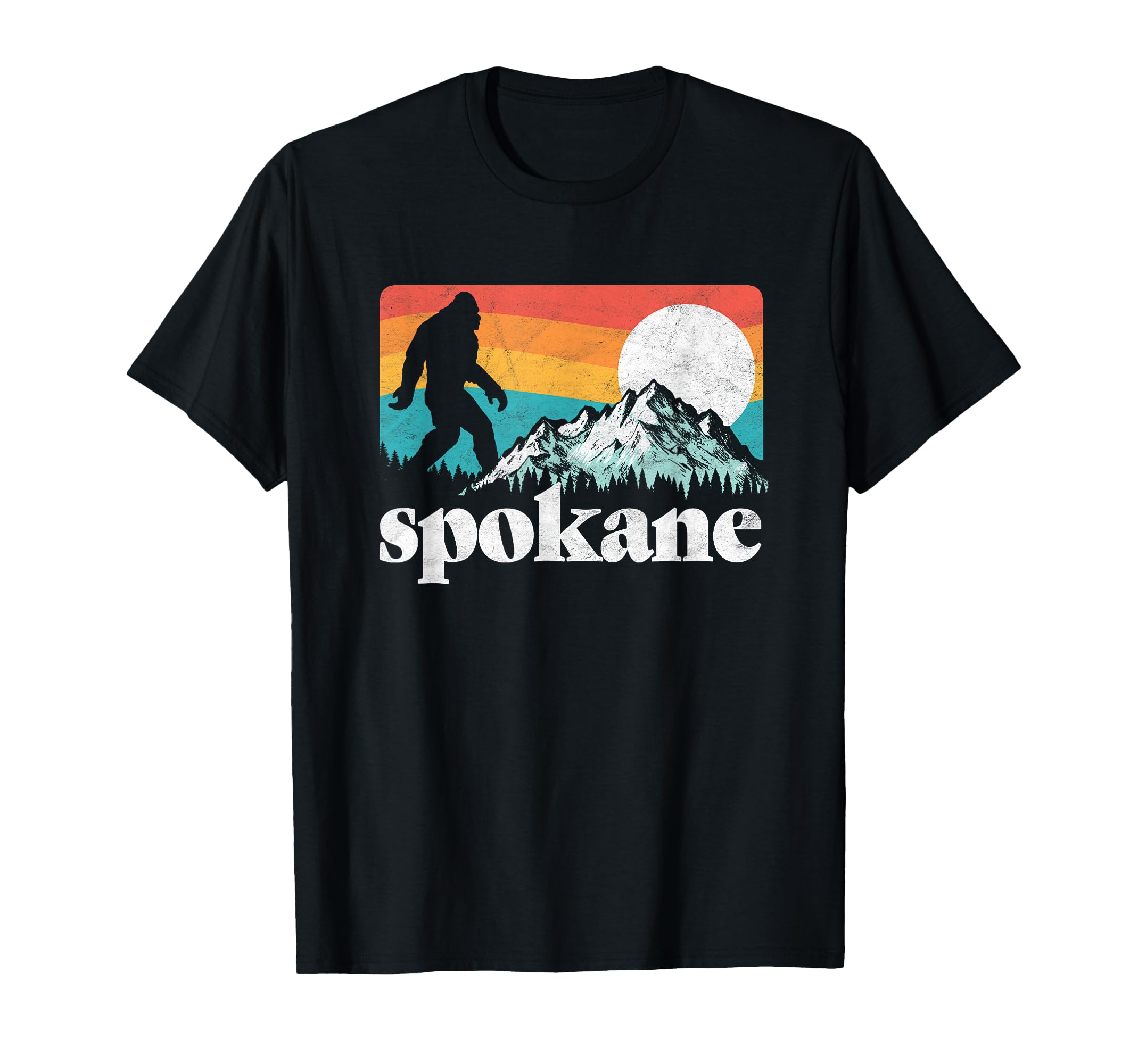 Spokane Washington Bigfoot Mountains T-Shirt