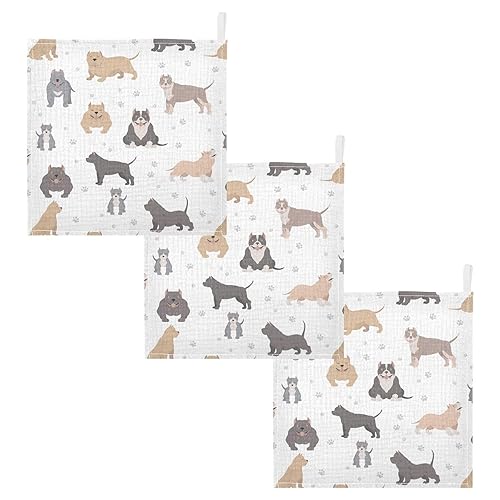 Miniatura 2 de vvfelixl American Bully Dogs - Paños para eructos para bebés, paños de muselina para niños y niñas, toalla de algodón para bebés recién nacidos,