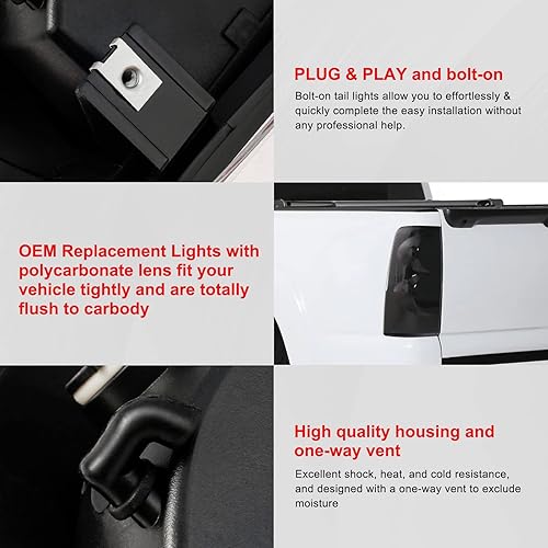 Miniatura 5 de GORWARE Conjunto de luces traseras compatible con Chevy Silverado 1500 2500 3500 y 99-02 GMC Sierra 1500 2500 3500 y 99-02 GMC Sierra 1500 2500 3500