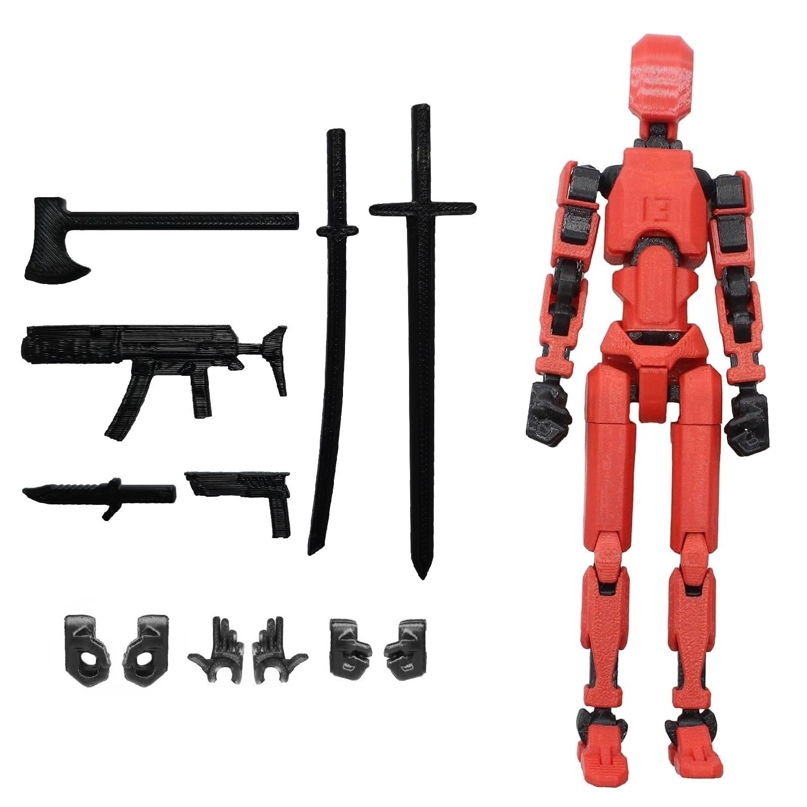 FoxVilla Assembly Completed T13 Action Figure, Titan 13 3D Printed Action Figure, 3D Printed Titan13, Assembled Dummy 13 Lucky 13 Toy Figure