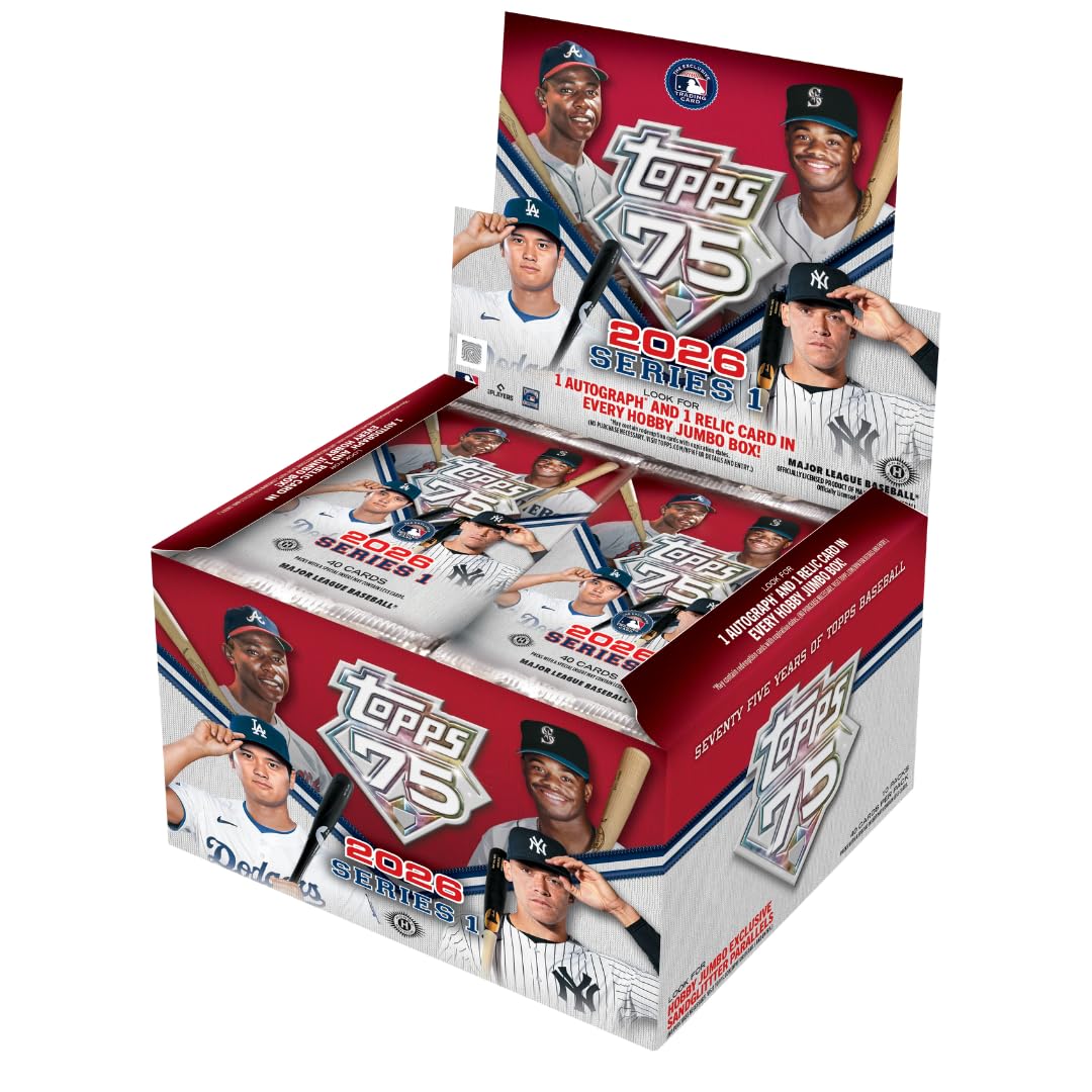 2026 Topps Baseball Series 1 Jumbo Hobby Box - 75th Anniversary