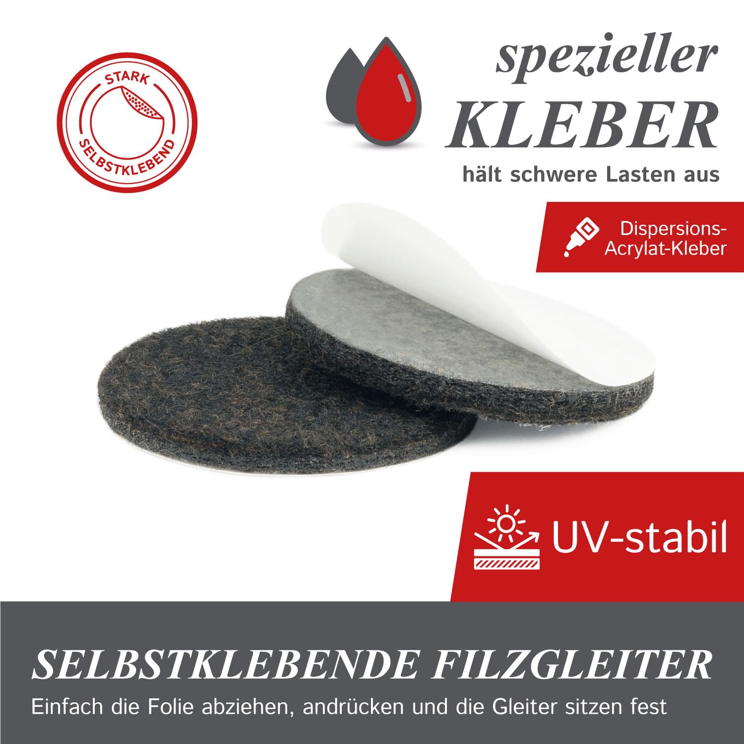 Rouleau Feutre 5 Mètre Patin Feutre Autocollant Patin Meuble Noir 15 Mm