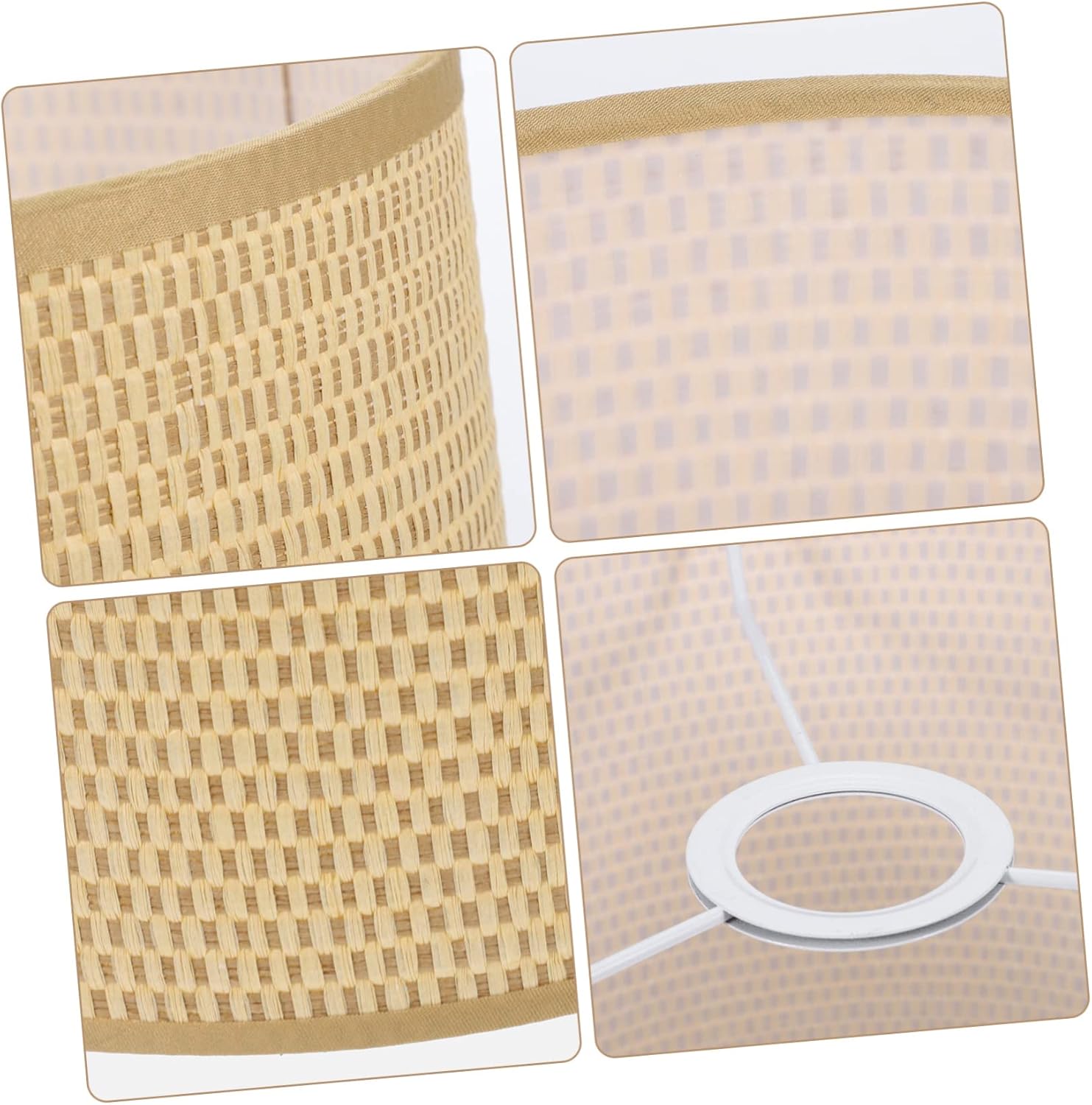 Cabilock Fabric Lamp Shade for Table Floor Lamps Decorative Cylinder Cover Easy to Install Replacement Softens Light for Bedroom Living Room Fabric Material