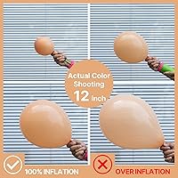 Vista 323 de PartyWoo Nude Balloons 100pcs 12 Inch Apricot Boho Fall Neutral Latex Helium Balloons for Graduation Wedding Anniversary Birthday Boy Baby Shower