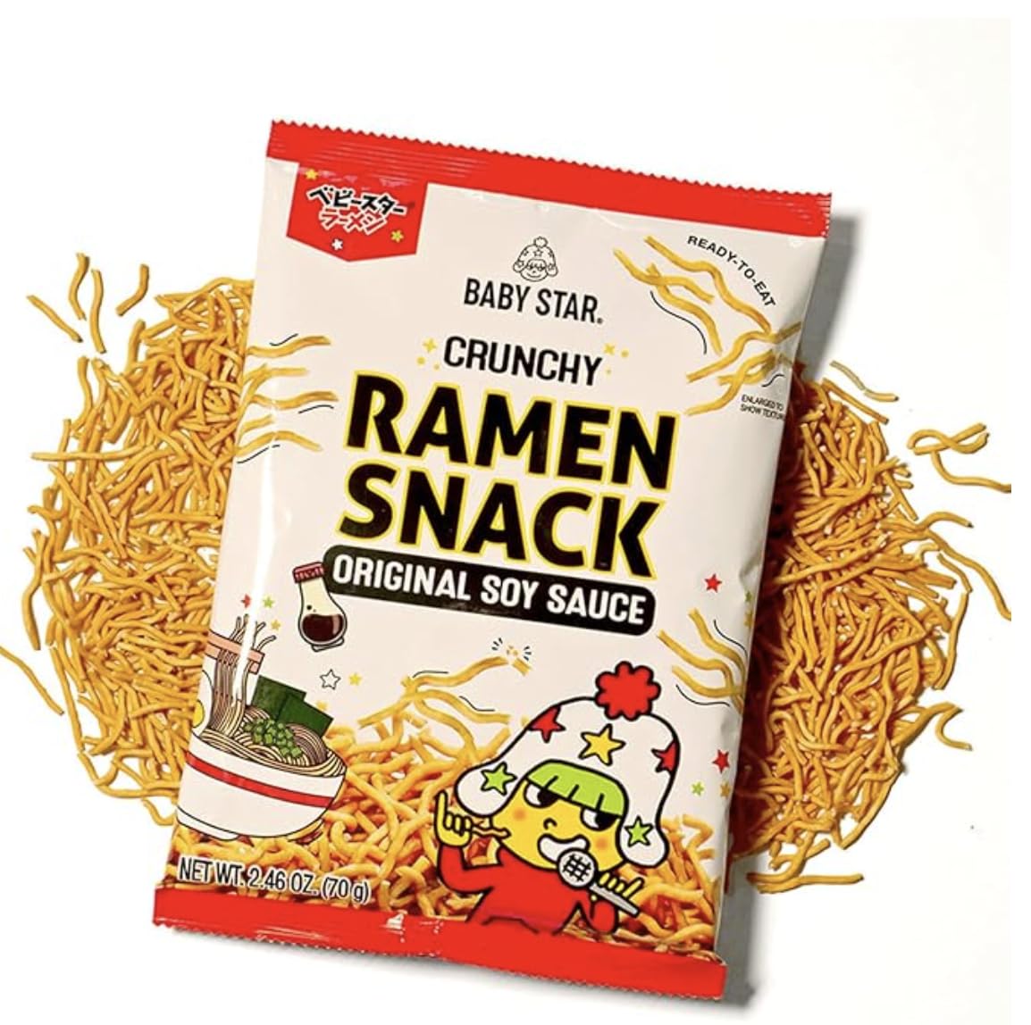 Baby Star Crunchy Ramen Snack (Original Soy Sauce) 3 Pack