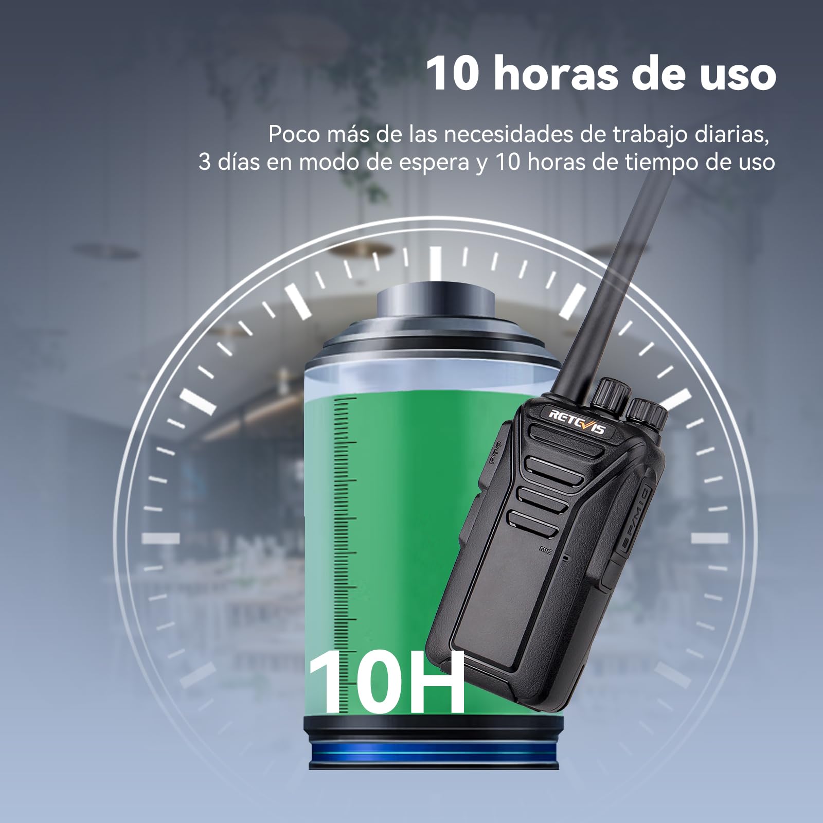 Retevis RT27 Walkie Talkie, Profesional Walkie-Talkie Recargable con Cargador de 6 Ranuras, PMR446 sin Licencia 16 Canales VOX, Walkies Profesionales para Almacén, Supermercado(6 Piezas,Negro)