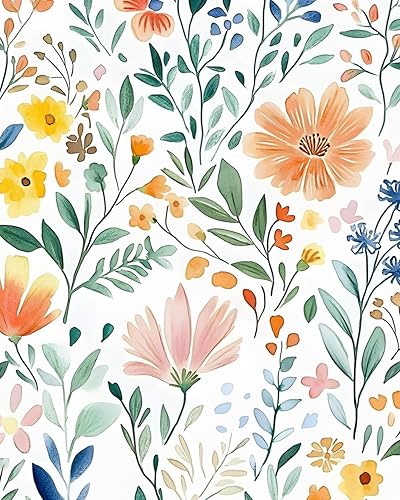 Miniatura 17 de Papel tapiz floral grande para despegar y pegar, papel de contacto de flores blancas, papel tapiz bohemio moderno, papel de pared adhesivo para