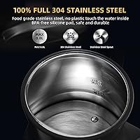 Vista 3 de SUMSATY Hervidor eléctrico de cuello de cisne con 6 ajustes preestablecidos, control preciso de temperatura de 1 F, 100% acero inoxidable