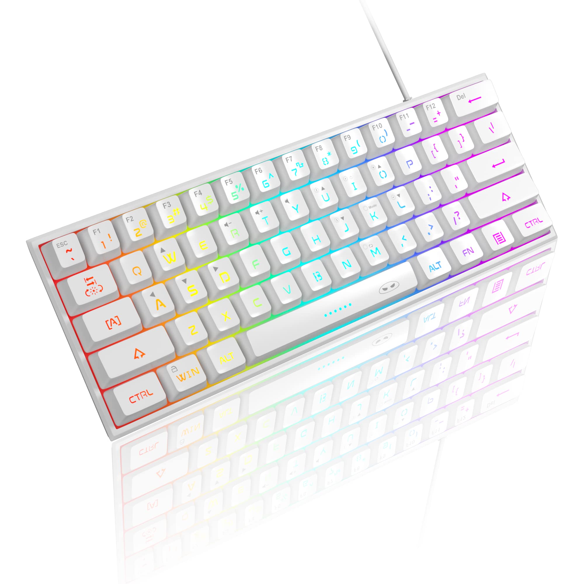 Buy MageGee 60% Wired Gaming Keyboard, RGB Backlit Ultra-Compact Mini ...
