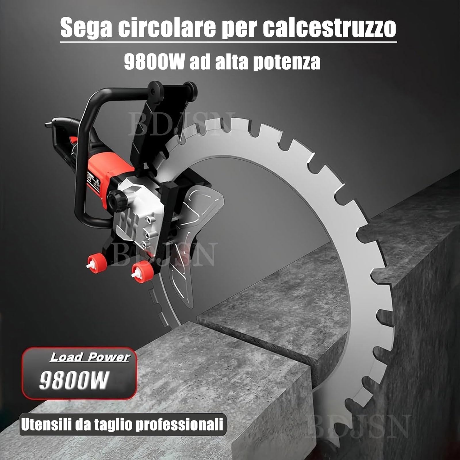 Sega Elettrica Per Calcestruzzo a Umido Da 9800 W, Profondità Di Taglio 300 Mm, Con Abbattimento Polveri Ad Acqua, Macchina Per Scanalature a Parete Per Marmo, Legno, Porcellana