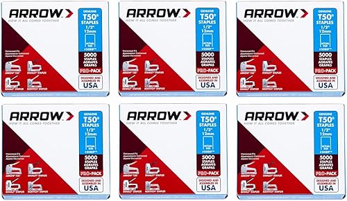 Arrow Fastener 508IP - Grapas originales T50 de 12 pulgada, paquete de 30,000