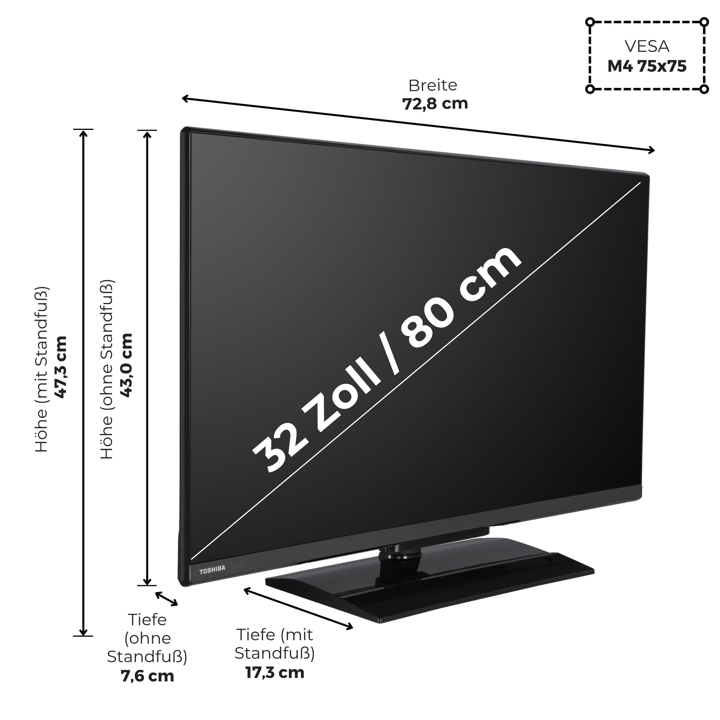 Toshiba 32LV3E63DA - 80 cm (32") Diagonalklasse LV3E Series LCD-TV mit LED-Hintergrundbeleuchtung
