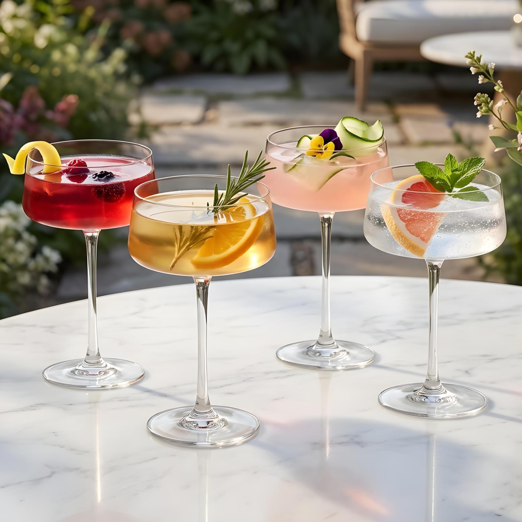 Bicchieri Martini, 4pz, 23cl, in cristallo, resistente, Espresso, Cocktail