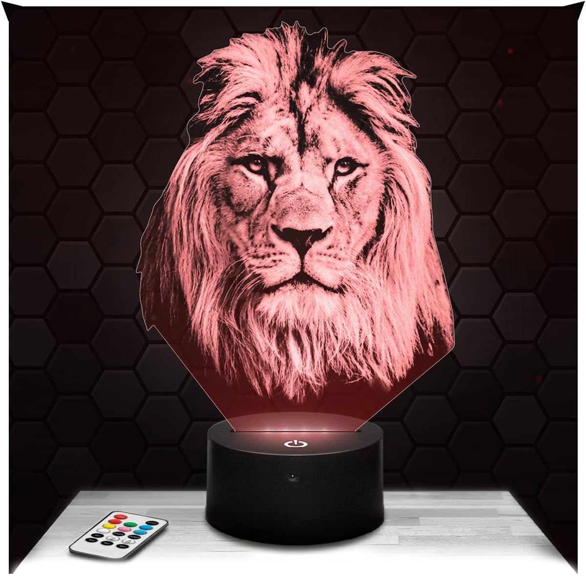 Lampephoto.fr - Lion 3D Lamp Decoration Wild Animal Africa Feline Gift Idea for Men and Women Lion Night Light Room Decor, Original Christmas, Gift idea for Men and Women, Gifts Merchandising TOP