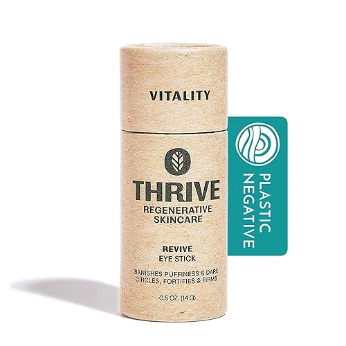 Thrive Natural Care Revive - Bálsamo para ojos en barra – Iluminador para debajo de los ojos – Reduce las bolsas hinchadas – Vegano, fabricado en