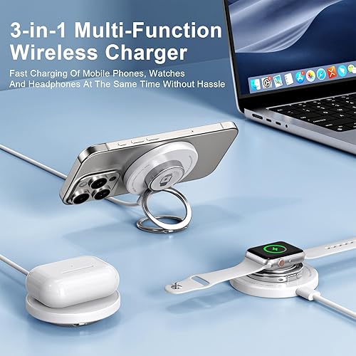 Miniatura 5 de Agarre magnético para teléfono para soporte de anillo MagSafe, agarre magnético para teléfono Allengel Gym con soporte ajustable para montaje