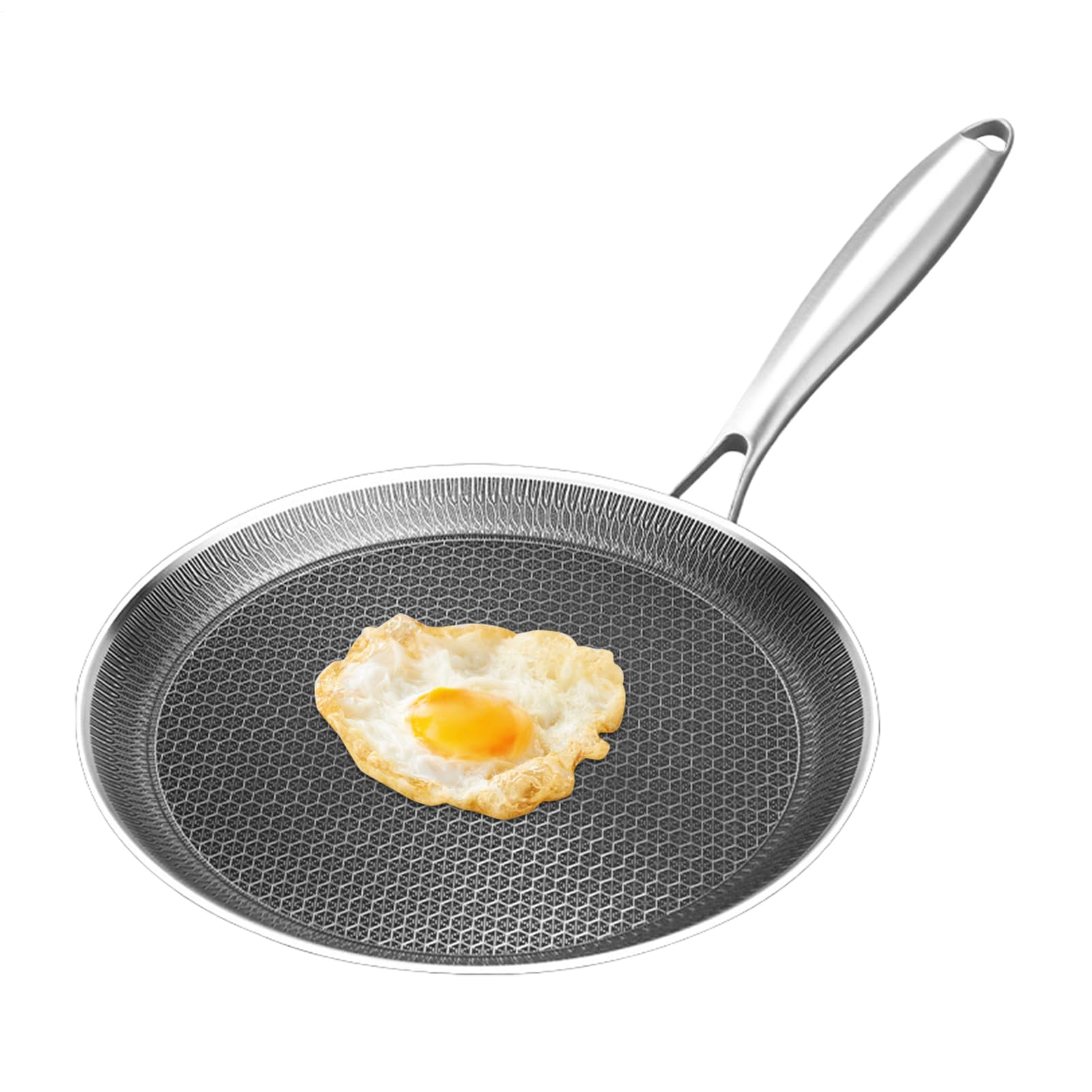 Nieprzywierająca Patelnia Do Naleśników Patelnia Grill Ze Stali Nierdzewnej | Nieprzywierająca Płaska Patelnia Do Smażenia Do Przygotowania Jajek Na Wolnym Powietrzu Grill Kuchenka