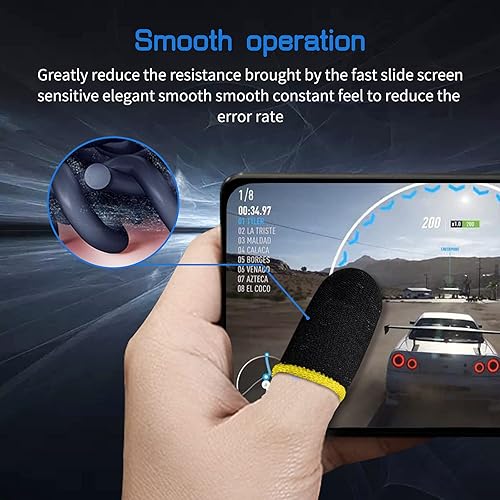 Miniatura 5 de Juego de fundas para dedos, 10 unidades Funda móvil para el pulgar para pantalla táctil, transpirable, antisudor, sensible al sudor, teclas de