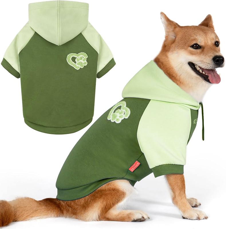 Casaco com Capuz KYEESE para Cães, Moletom Elástico para Uso Diário