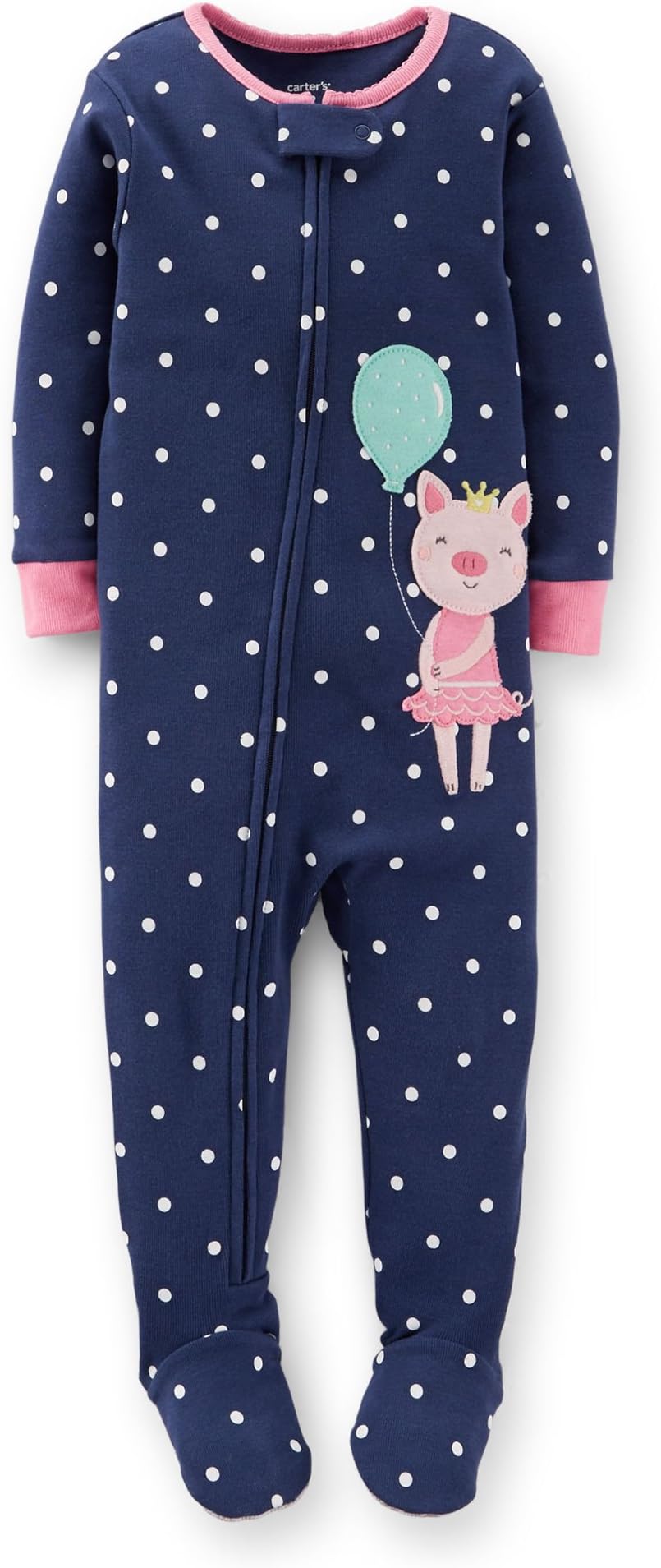 Carter's Baby Girls 1 Piece Snug Fit Cotton Pajamas (pig) (12 Months)