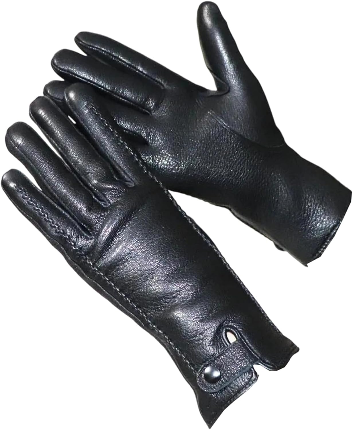 男女兼用 レザーグローブ 冬用 暖かい 厚手 バイク ドライビンググローブ