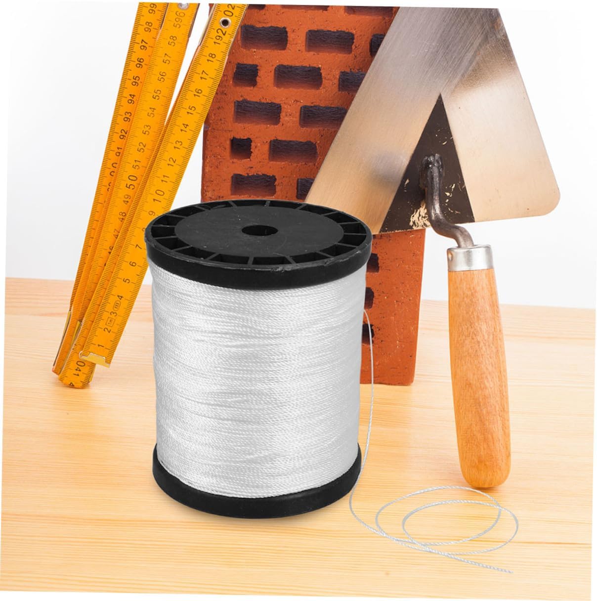 Didiseaon 3 Rolls Masonry Nylon String Line, Tough Twisted Nylon Twine for Construction and Bricklaying, Durable Light-Colored Building Lines for Outdoor Masonry Projects