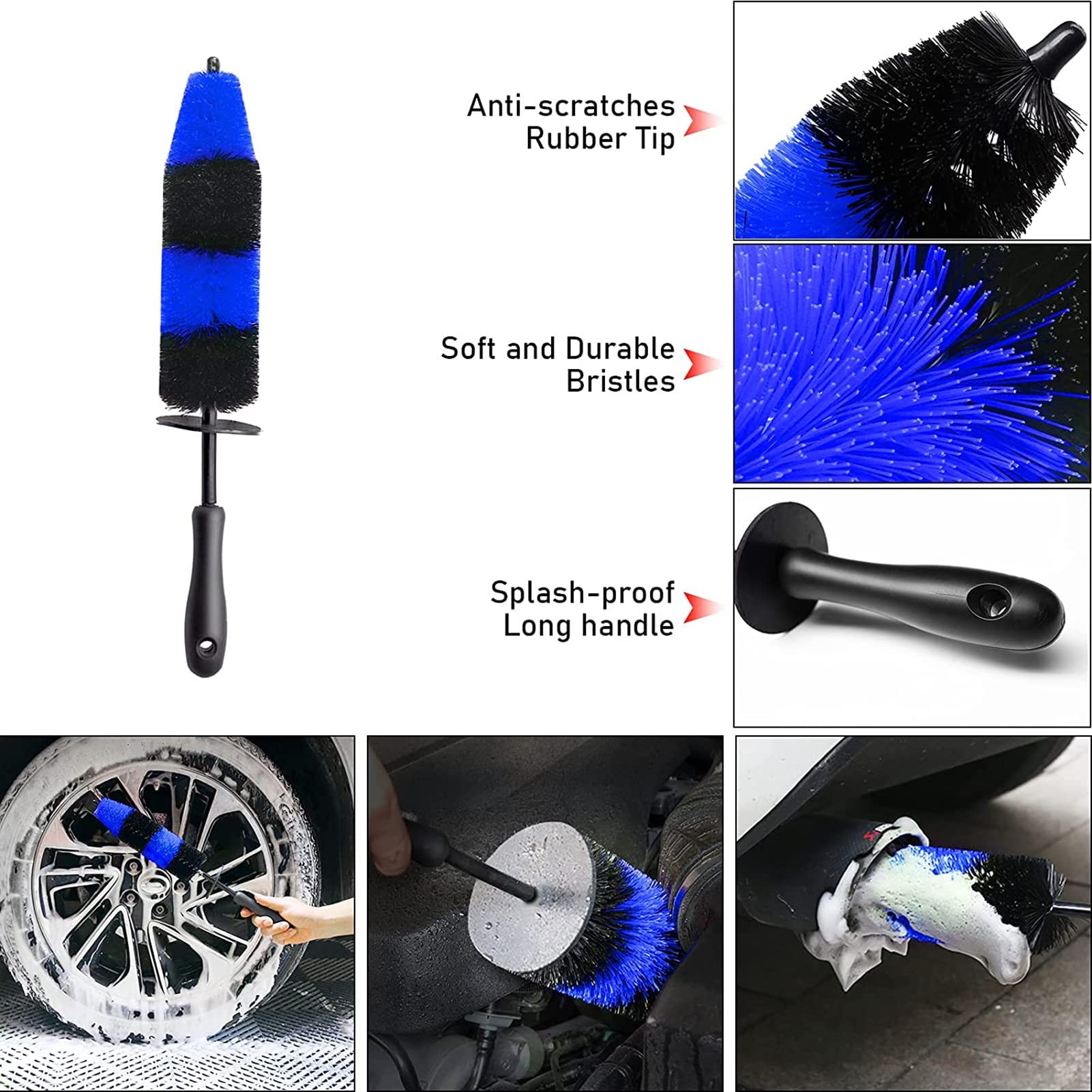 Kit di Pulizia per autolavaggio Esterno,Kit di Pulizia per Auto | Interno | Guanti da Lavaggio da 20 Pezzi per spazzole per Trapano per Dettagli Automatici - Kit Professionale per la Cura