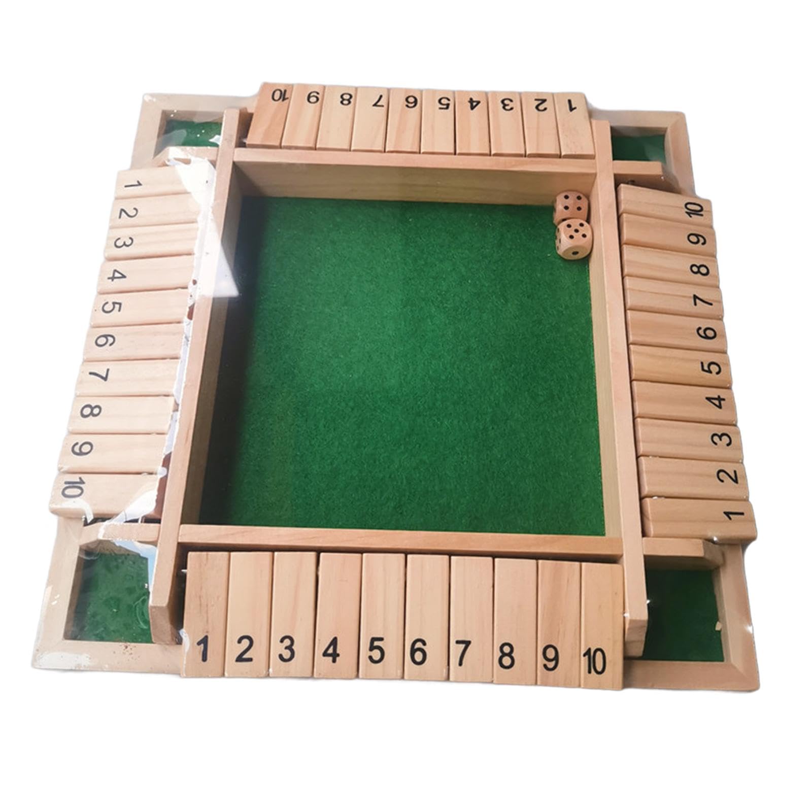 Würfelspiel Set, Digitales Flip Brettspiel, Chinesisches Spielzeug, Trinkspiel, Tischspiel, Mathespiel, Puzzlespielzeug für Familienfeiern, Holz