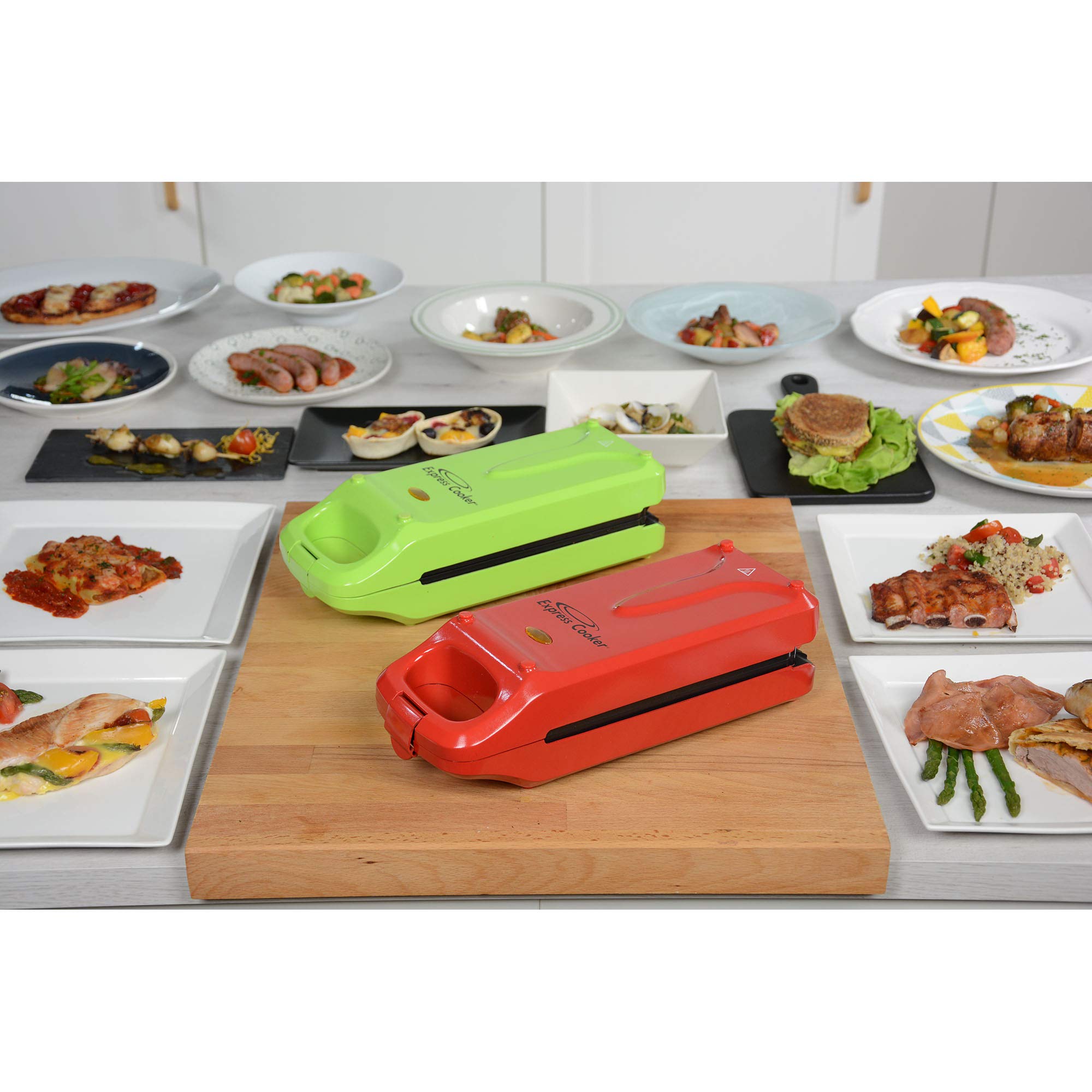 Grill kontaktowy Express Cooker, 800 W, powierzchnia nieprzywierająca, górna grzałka dolna, 3 w 1 – opiekanie, pieczenie, grillowanie