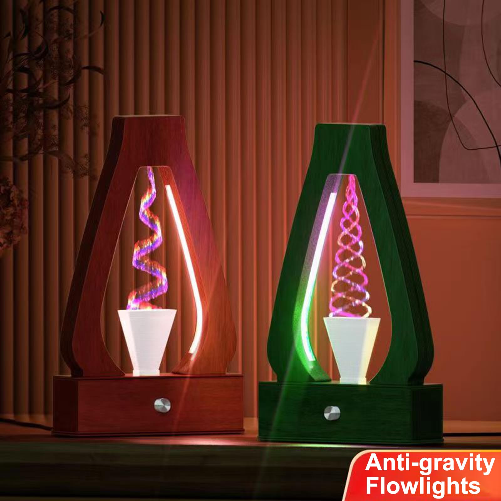 Lampada lampadina gocce d’acqua fluttuanti, 10 modalità flusso acqua | Red