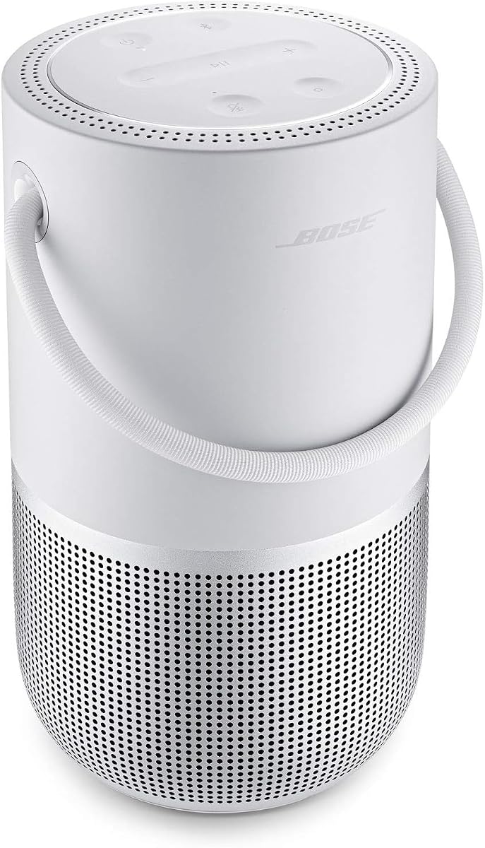 Altavoz inteligente portátil Bose, con control de voz Alexa integrado, Luxe Silver (renovado)