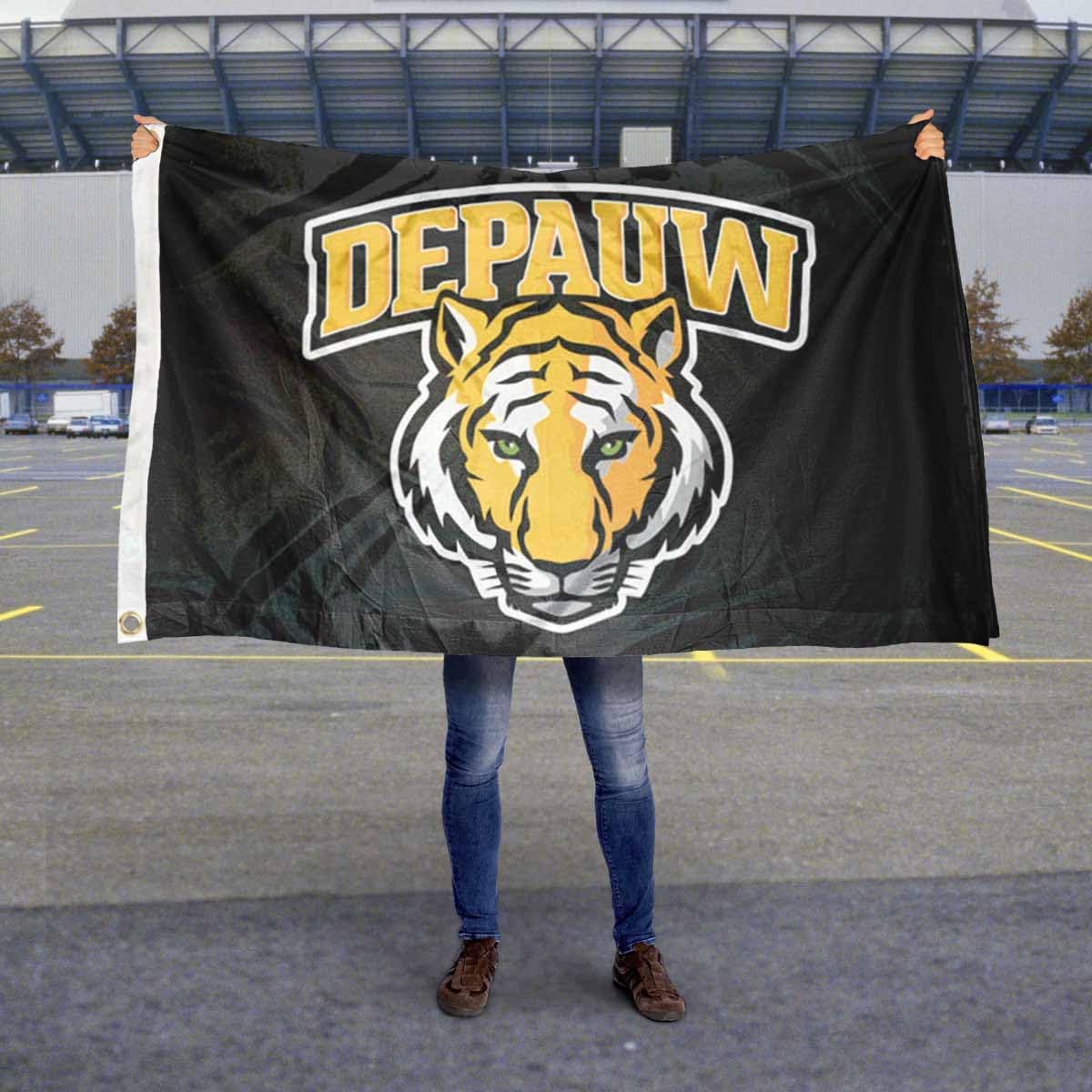 DePauw Tigers New Logo Flag
