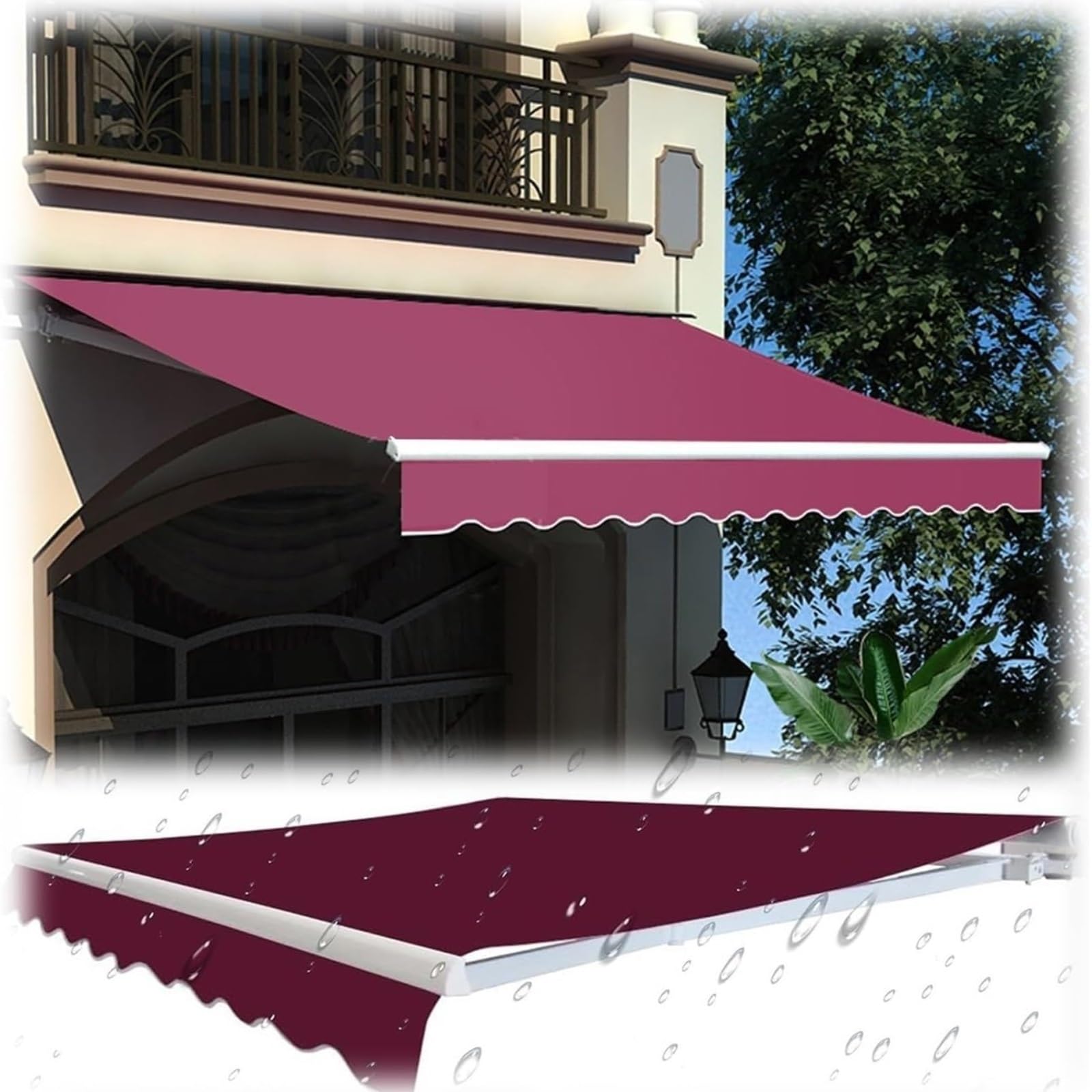 auvent Auvent de Remplacement imperméable en Tissu Polyester, Couverture de Pare-Soleil for auvents rétractables for Jardins