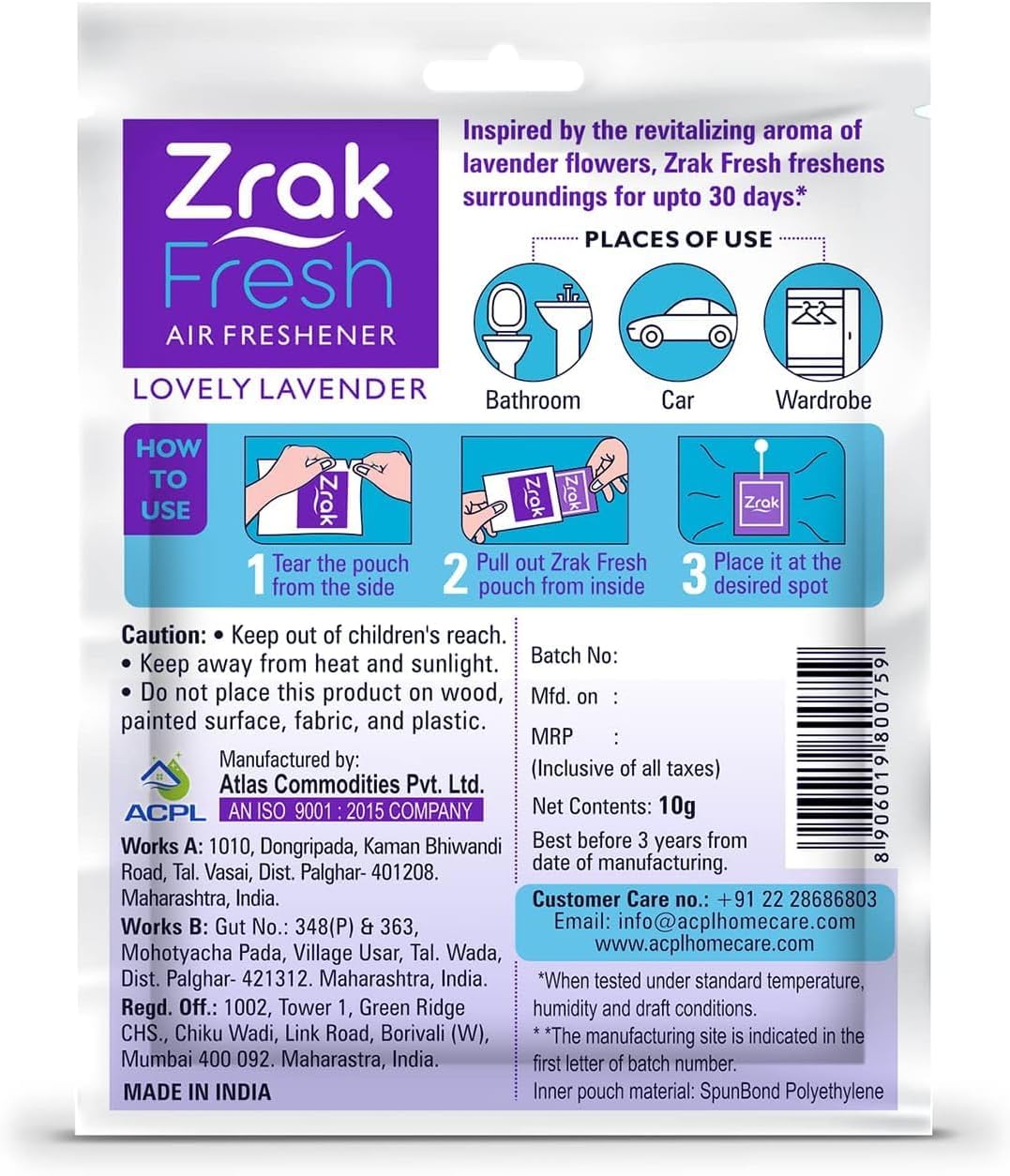 Air Freshener | Hanging Scented Sachets | for Home | Car | Shoe Cabinet | Gym Bags | Drawer | Wardrobe Closet | Pleasant Fragrance – Premium Rose Scents Closet Freshener Value Pack of 12 (10g Each)