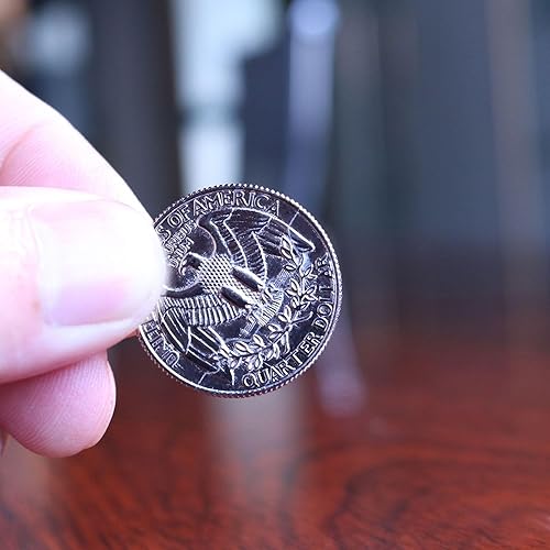 Miniatura 7 de Magic Bites - Moneda plegable para morder dólar, con banda de goma de repuesto, trucos de magia para monedas