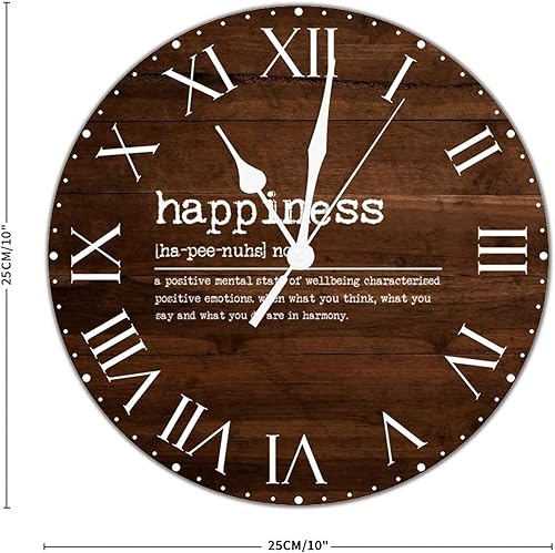 Miniatura 53 de ArogGeld Definición de recursos humanos, reloj de PVC, frases motivacionales, sin marco, números romanos, significado de 12 pulgadas, silencioso