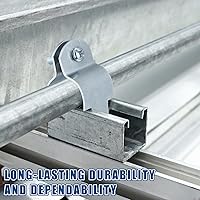 Vista 5 de Landhoow Emt Pipe - Abrazaderas universales de puntal para canal, accesorio de conducto electro galvanizado con perno y tuerca, herramienta