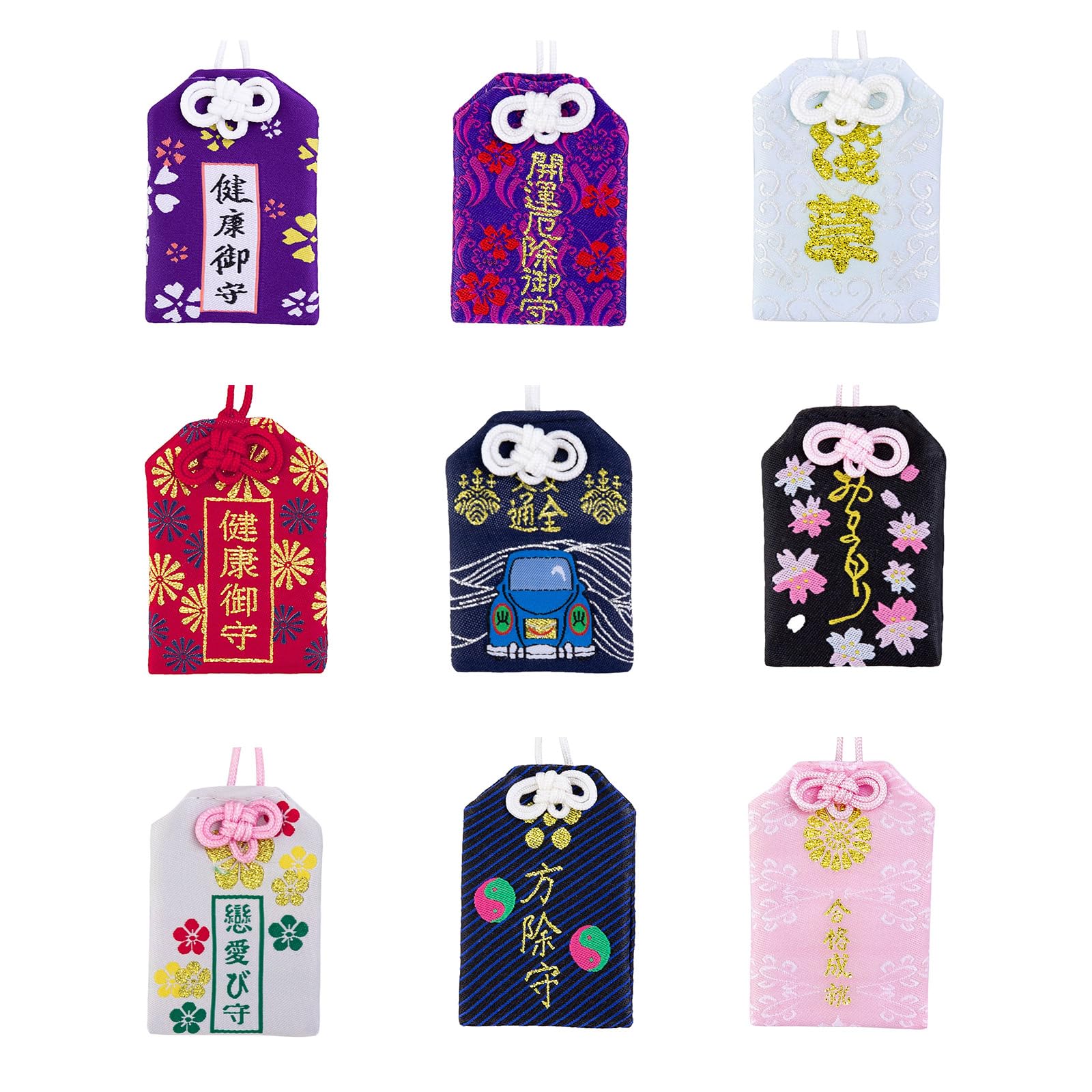 Handmade Linen Amulet Bags, Set of 9