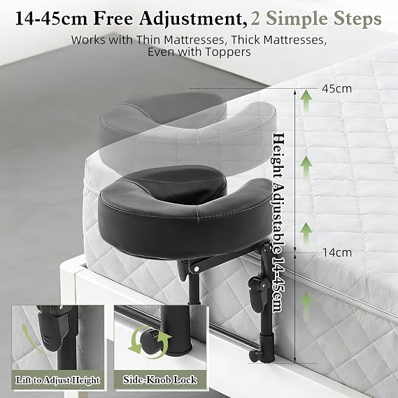 Massage Headrest for Bed Mattress, Bed Massage Head Cradle with Pillow